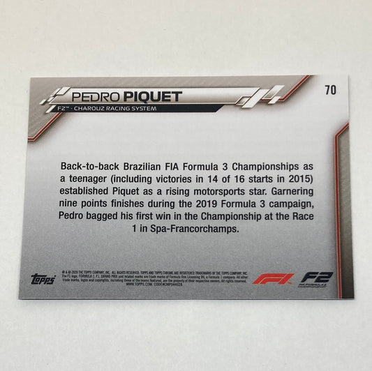 2020 Topps Chrome Pedro Piquet #70 Base F1 Card - ChronicCards