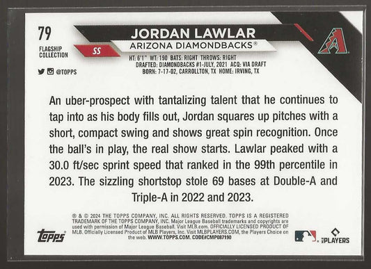 2024 Topps #79 Jordan Lawlar Flagship Collection - ChronicCards