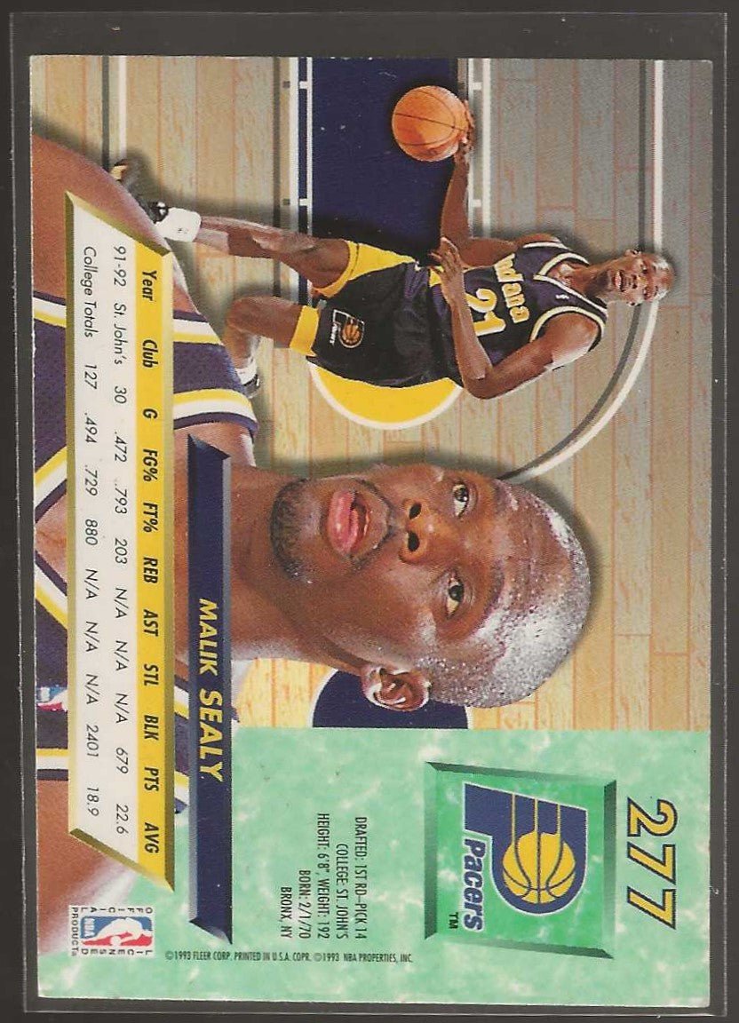 1992 - 93 Ultra #277 Malik Sealy - ChronicCards