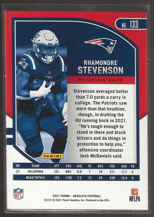 2021 Panini Absolute #133 Rhamondre Stevenson Retail - ChronicCards