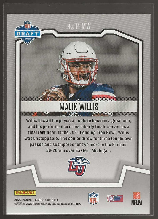 2022 Score #P - MW Malik Willis PROtential - ChronicCards