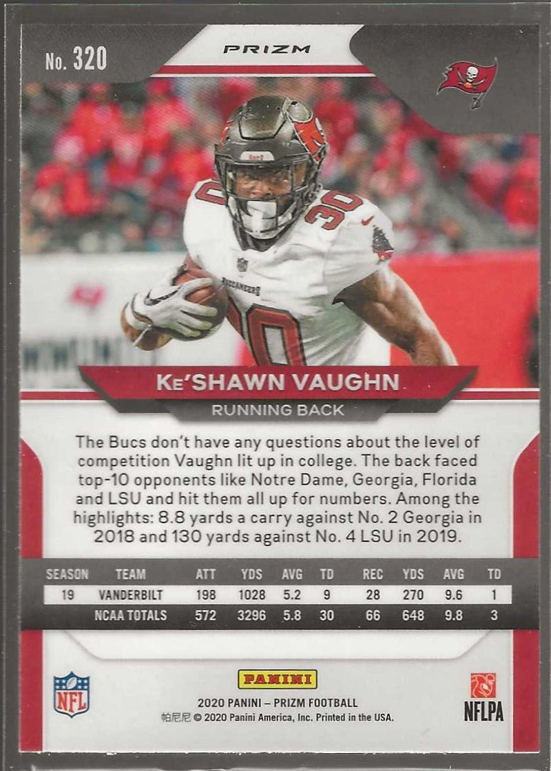 2020 Panini Prizm #320 Ke'Shawn Vaughn Prizm Orange Ice - ChronicCards