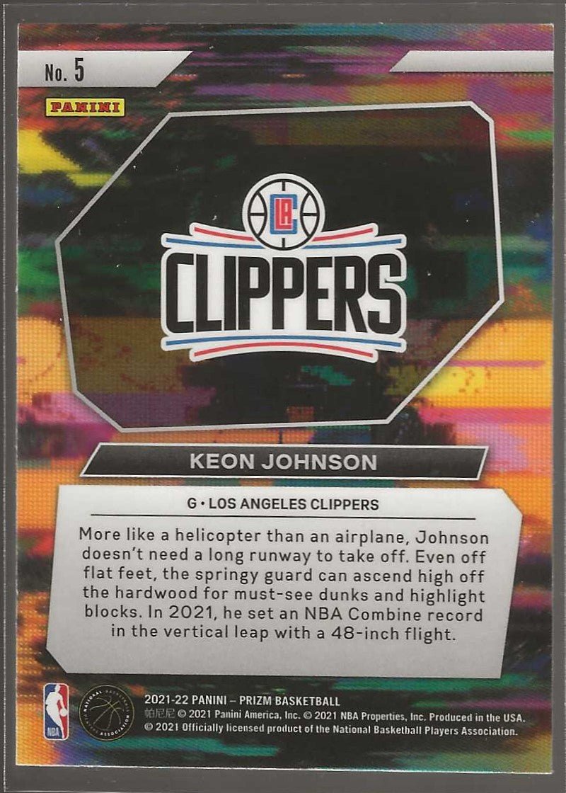 2021 - 22 Panini Prizm #5 Keon Johnson Instant Impact - ChronicCards