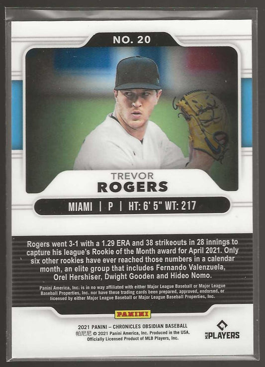 2021 Panini Chronicles #20 Trevor Rogers Obsidian - ChronicCards