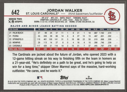2024 Topps #642 Jordan Walker - ChronicCards
