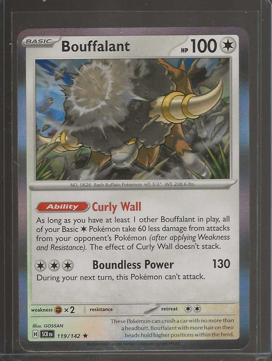 Pokemon - Bouffalant - 119/142 - Holo Rare - Stellar Crown - NM/M - ChronicCards