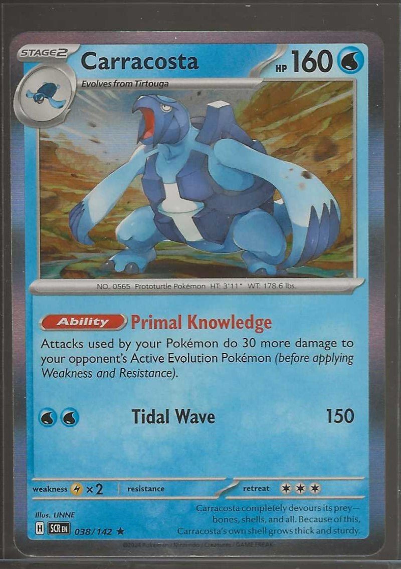 Pokemon Trading Card Game Stellar Crown Rare Carracosta #38 Pokemon Trading Card Game Stellar Crown Rare Carracosta #38