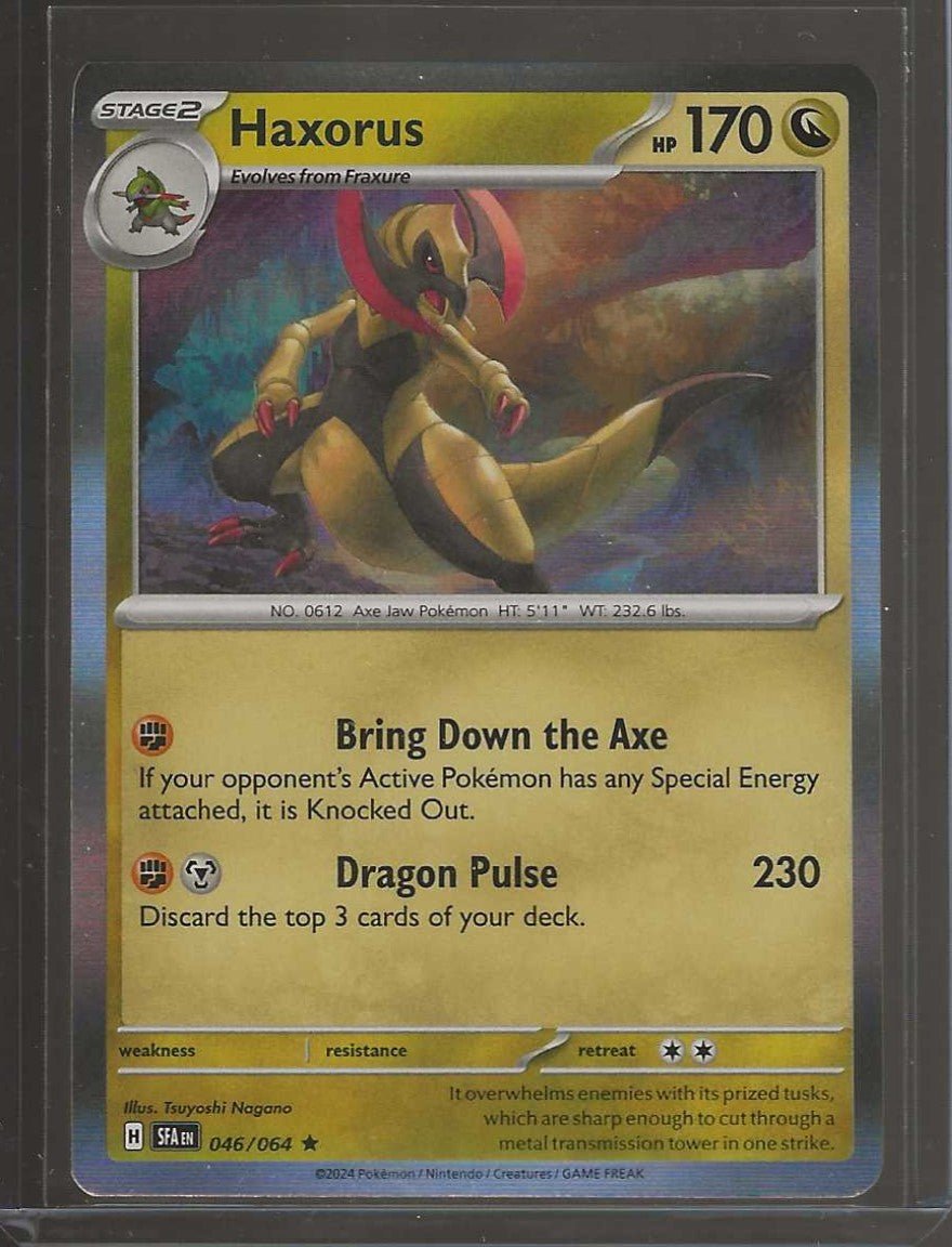 Pokemon Trading Card Game Shrouded Fable Rare Haxorus #46 Pokemon Trading Card Game Shrouded Fable Rare Haxorus #46