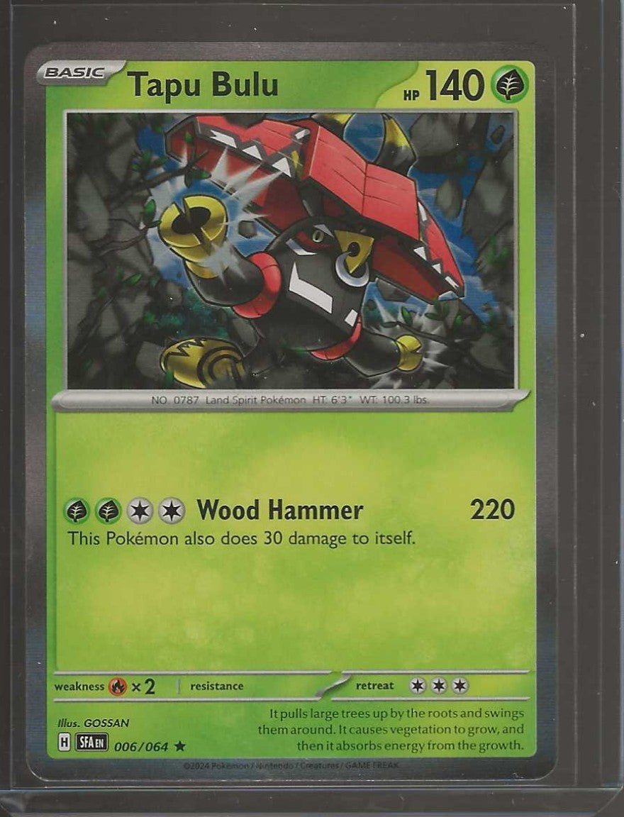 2024 Pokémon Scarlet Violet Shrouded Fable Tapu Bulu 6 /64 Holo - ChronicCards