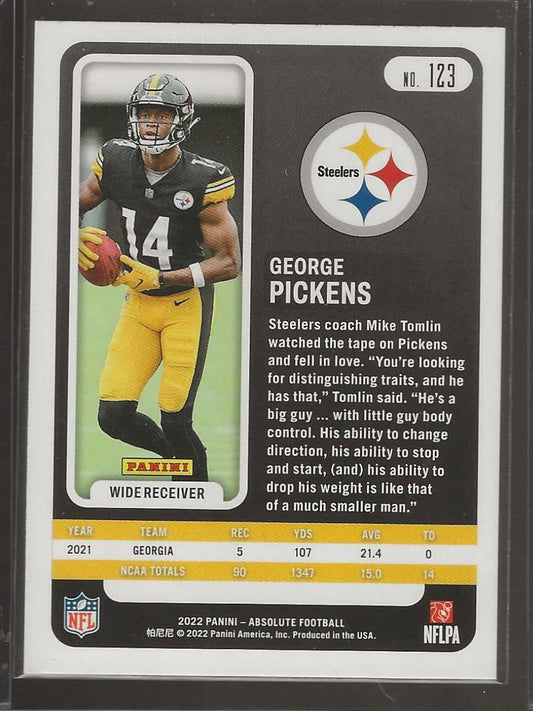 2022 Panini Absolute #123 George Pickens Retail - ChronicCards
