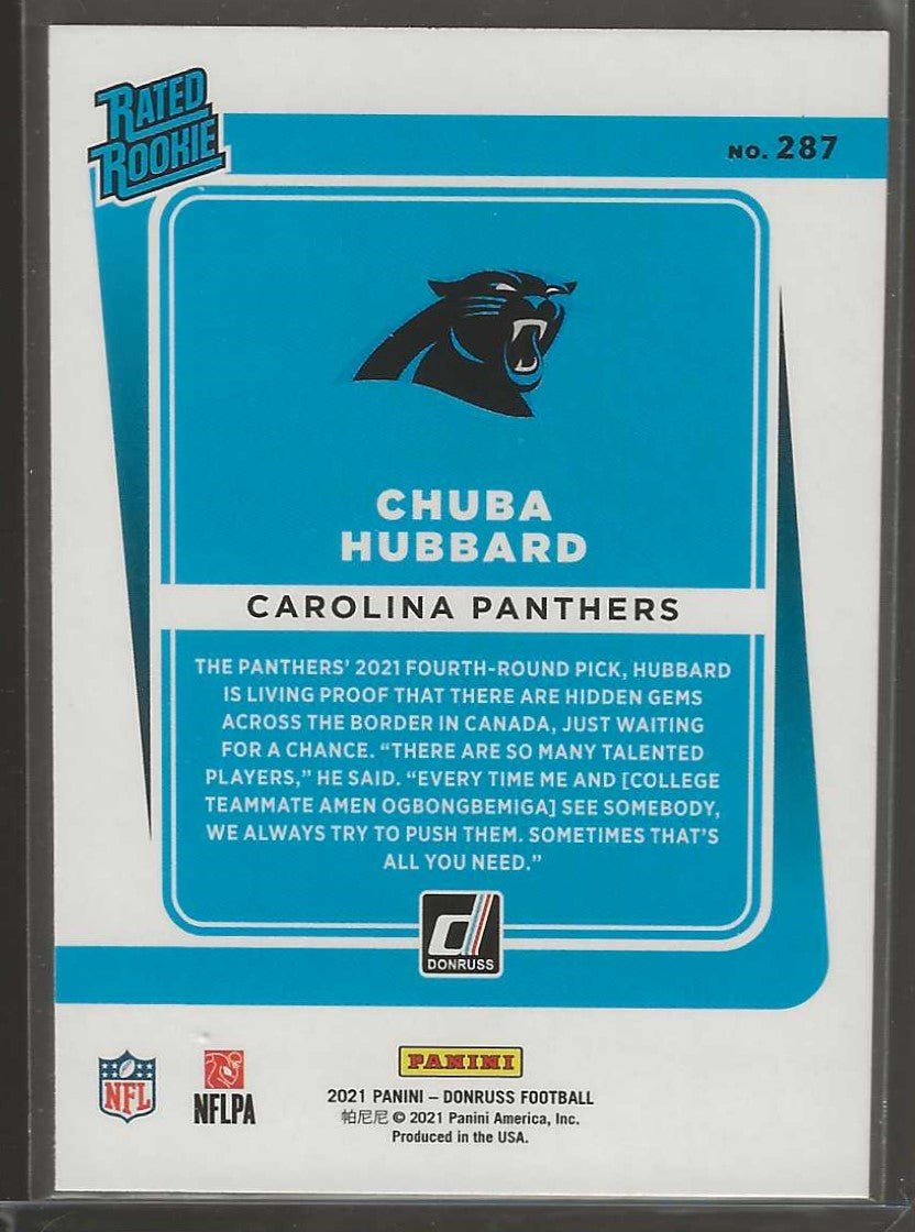 2021 Donruss #287 Chuba Hubbard - ChronicCards