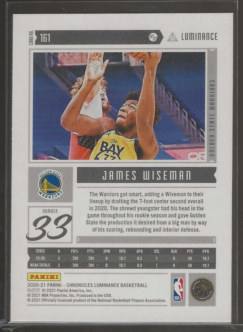 2020 - 21 Panini Chronicles #161 James Wiseman - ChronicCards