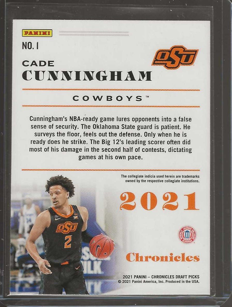 2021 Panini Chronicles Draft Picks #1 Cade Cunningham - ChronicCards