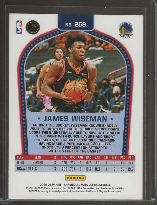 2020 - 21 Panini Chronicles #259 James Wiseman - ChronicCards