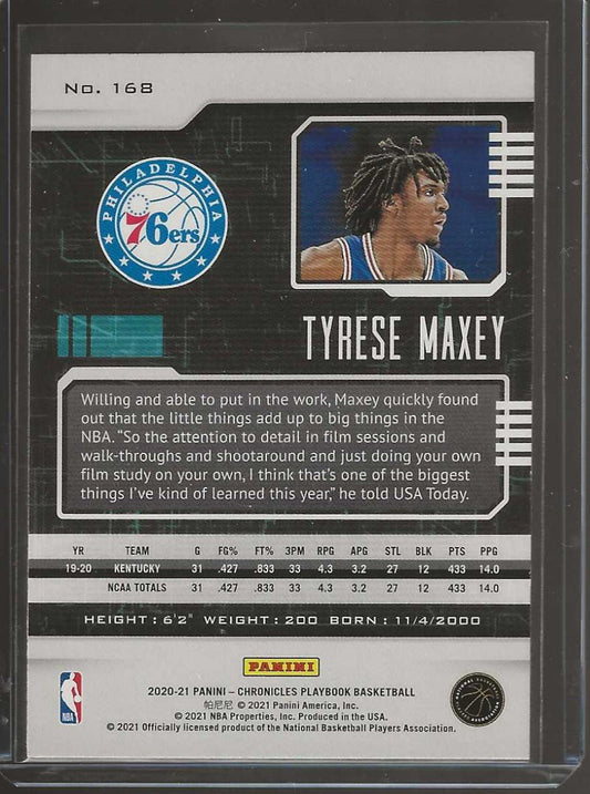 2020 - 21 Panini Chronicles #168 Tyrese Maxey - ChronicCards