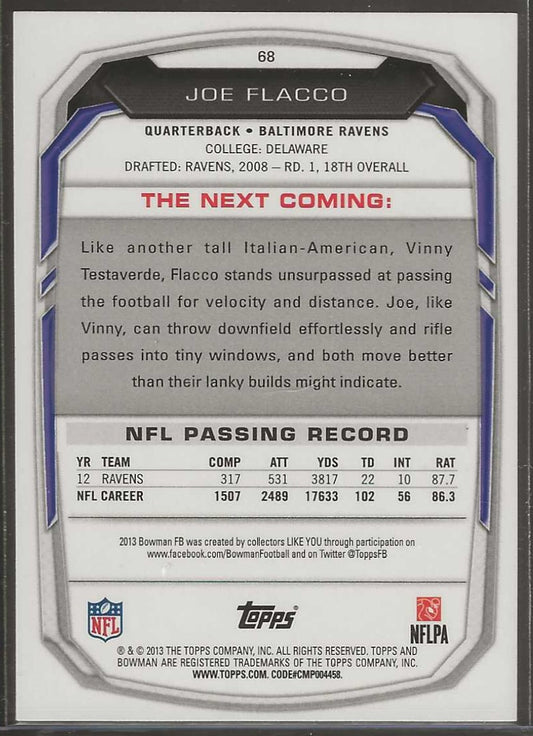 2013 Bowman #68 Joe Flacco - ChronicCards