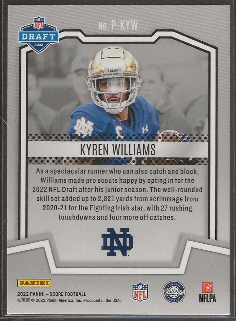 2022 Score #P - KYW Kyren Williams PROtential - ChronicCards