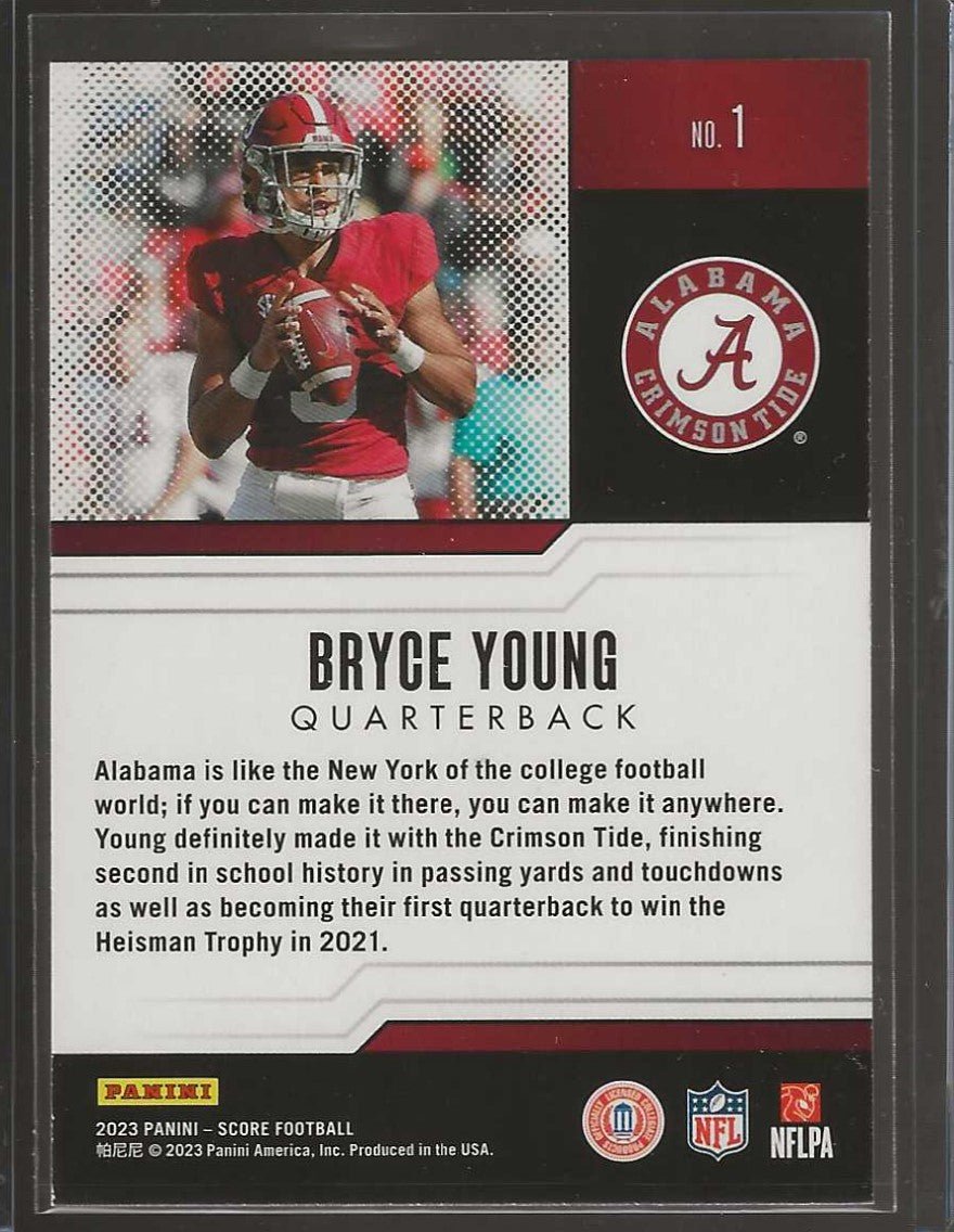 2023 Score #1 Bryce Young Protential Red - ChronicCards