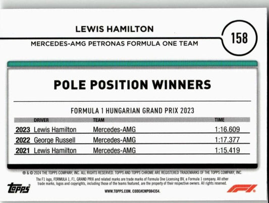 2024 Topps Chrome Formula 1 #158 Lewis Hamilton - ChronicCards
