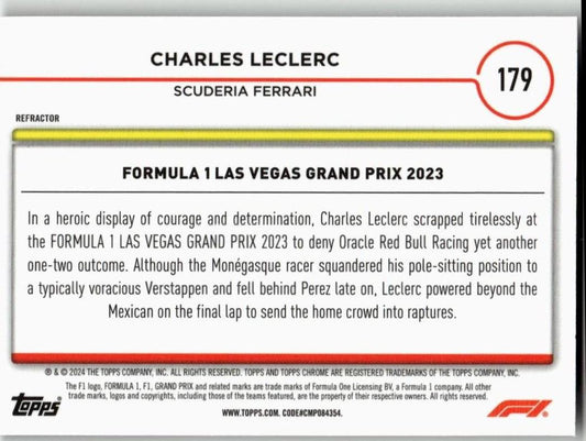 2024 Topps Chrome Formula 1 #179 Charles Leclerc - ChronicCards