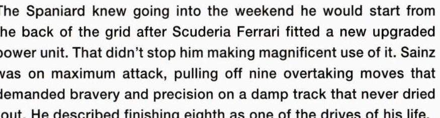 2022 Topps Formula 1 #187 Carlos Sainz - ChronicCards