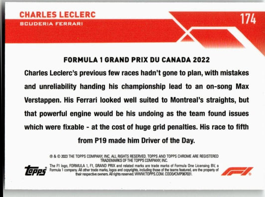 2023 Topps Chrome Formula 1 #174 Charles Leclerc - ChronicCards