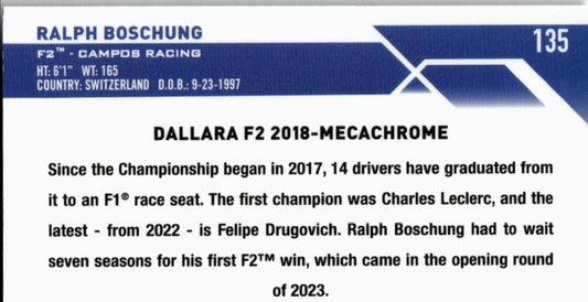 2023 Topps Chrome Formula 1 #135 Ralph Boschung - ChronicCards