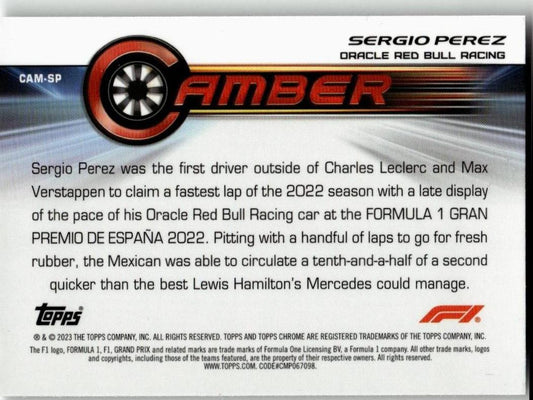 2023 Topps Chrome Formula 1 #CAM - SP Sergio Perez Camber - ChronicCards