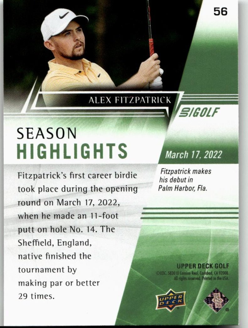 2024 Upper Deck #56 Alex Fitzpatrick - ChronicCards