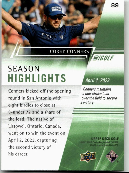 2024 Upper Deck #89 Corey Conners - ChronicCards