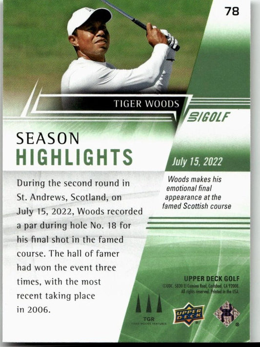 2024 Upper Deck #78 Tiger Woods - ChronicCards
