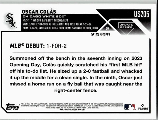 2023 Topps Update #US205 Oscar Colás - ChronicCards