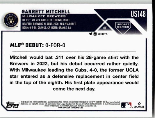 2023 Topps Update #US148 Garrett Mitchell - ChronicCards