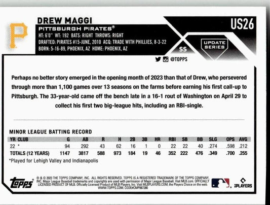 2023 Topps Update #US26 Drew Maggi - ChronicCards