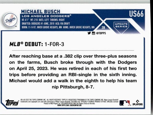 2023 Topps Update #US66 Michael Busch - ChronicCards