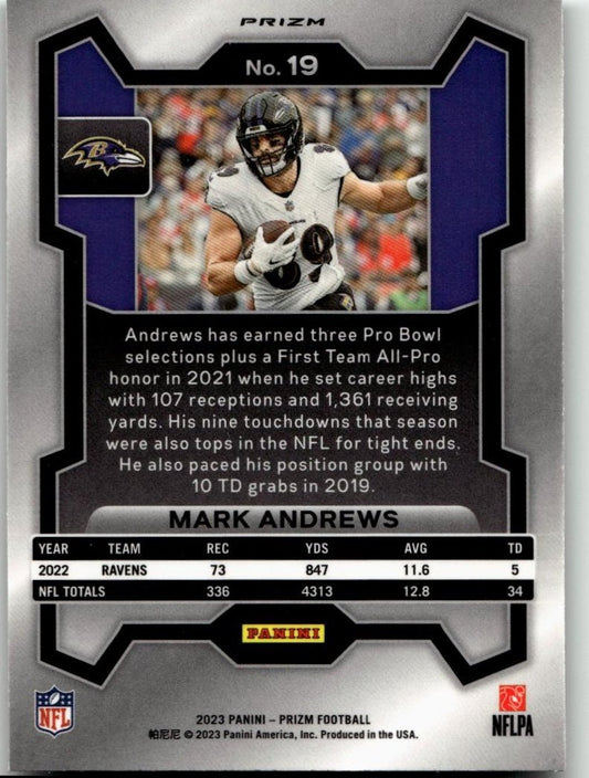 2023 Panini Prizm #19 Mark Andrews Green Wave - ChronicCards