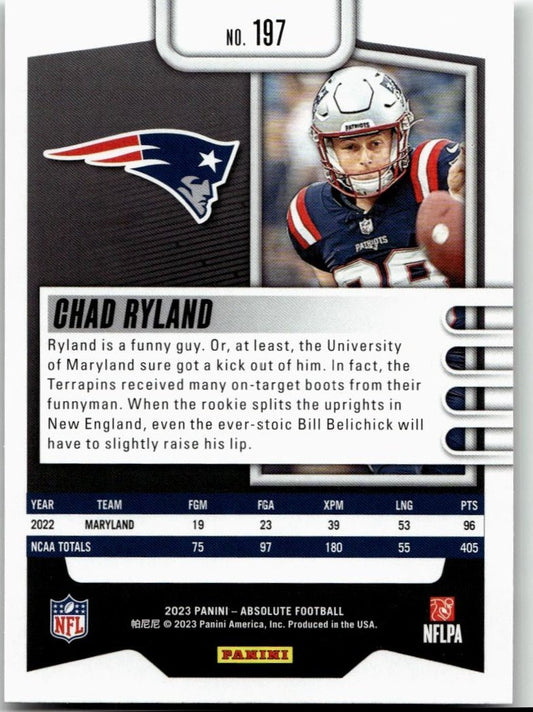 2023 Panini Absolute #197 Chad Ryland - ChronicCards