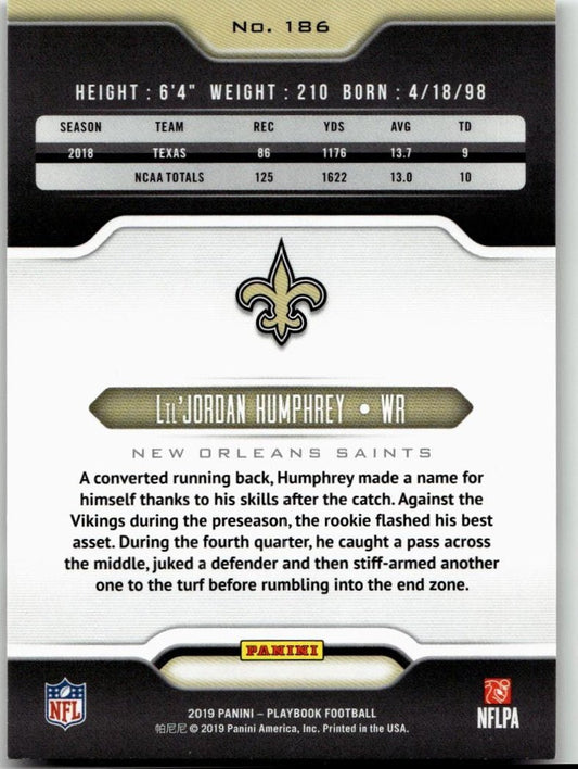 2019 Panini Playbook #186 Lil'Jordan Humphrey - ChronicCards