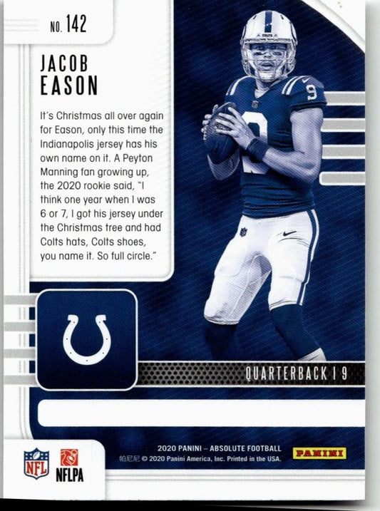 2020 Panini Absolute #142 Jacob Eason Retail - ChronicCards