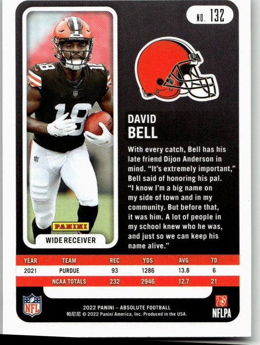 2022 Panini Absolute #132 David Bell - ChronicCards