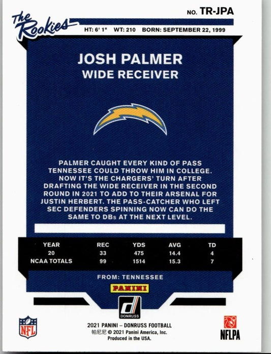 2021 Donruss #TR - JPA Josh Palmer The Rookies - ChronicCards