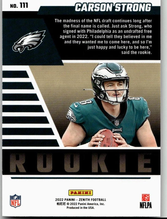 2022 Zenith #111 Carson Strong Retail - ChronicCards