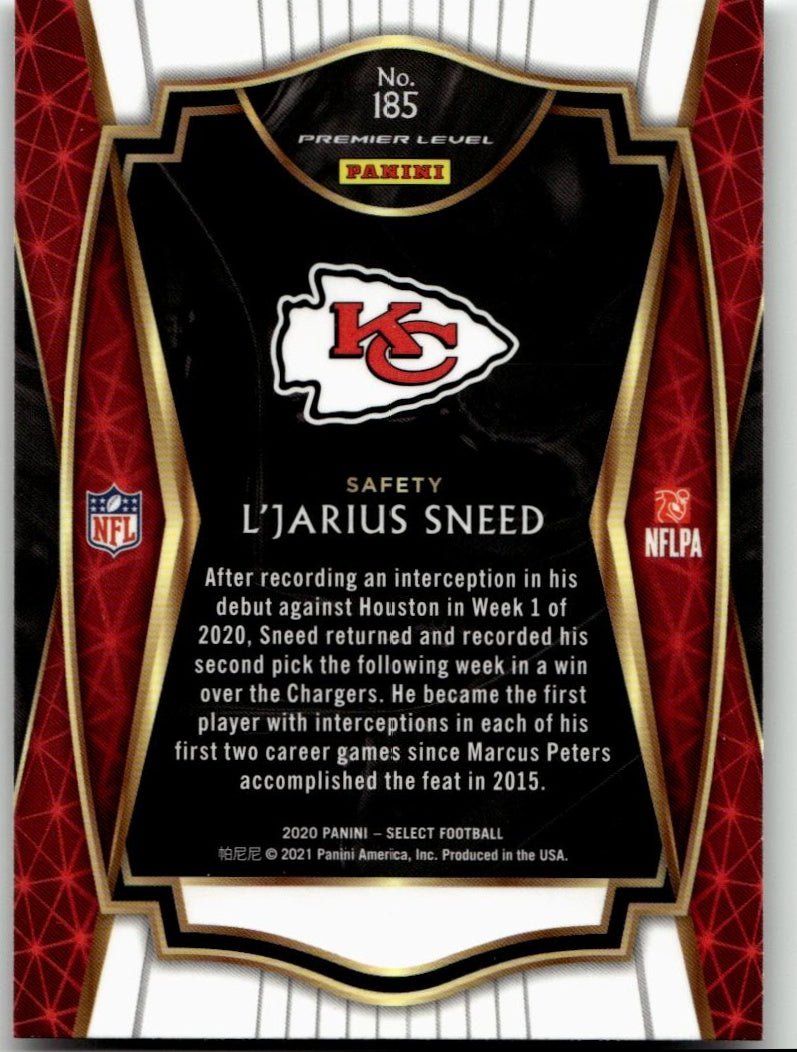 2020 Panini Select #185 L'Jarius Sneed - ChronicCards
