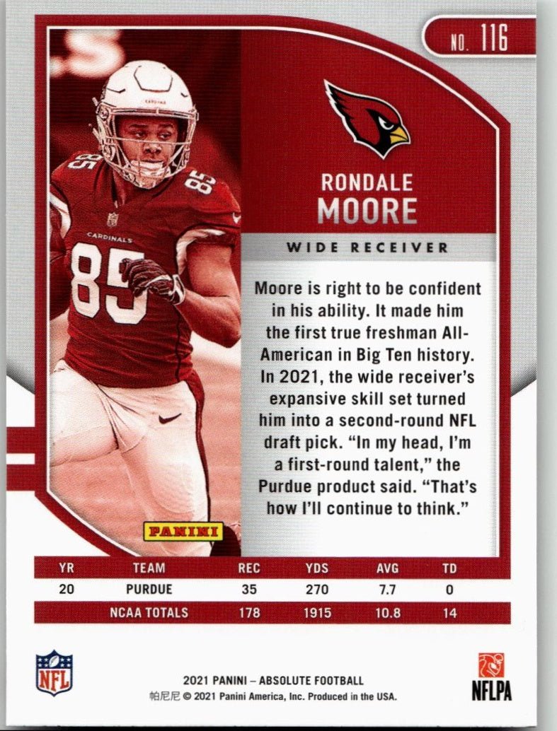 2021 Panini Absolute #116 Rondale Moore Retail - ChronicCards