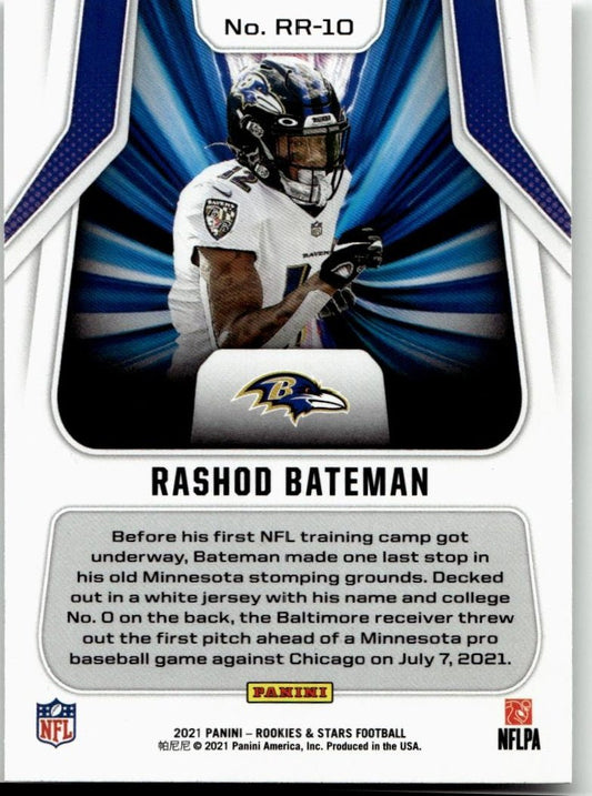 2021 Panini Rookies & Stars #RR - 10 Rashod Bateman Rookie Rush - ChronicCards