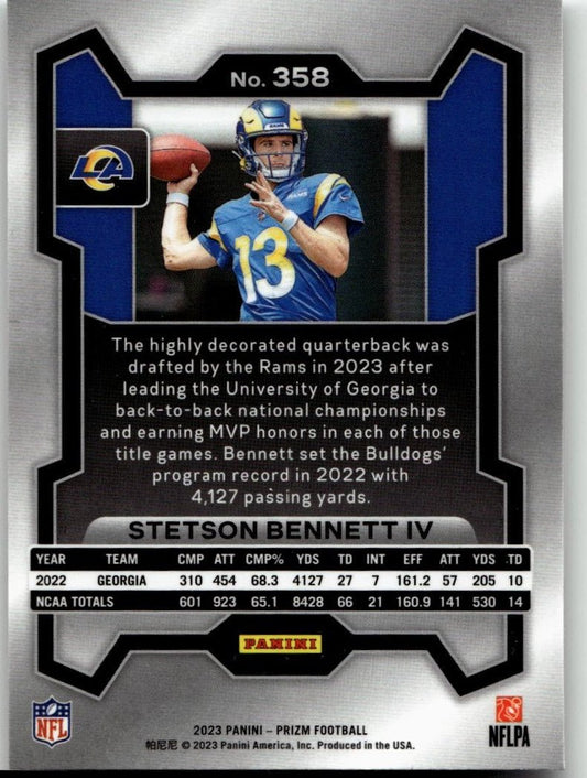 2023 Panini Prizm #358 Stetson Bennett IV - ChronicCards