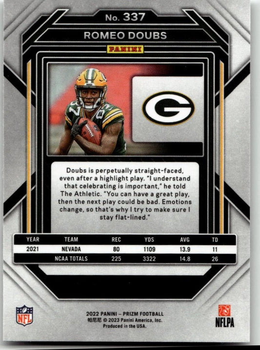 2022 Panini Prizm #337 Romeo Doubs - ChronicCards