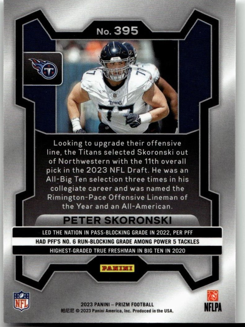 2023 Panini Prizm #395 Peter Skoronski - ChronicCards
