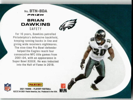 2021 Panini Playoff #BTN - BDA Brian Dawkins Behind the Numbers - ChronicCards