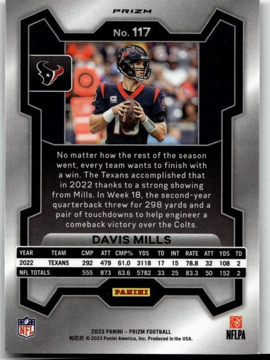 2023 Panini Prizm #117 Davis Mills Red White and Blue - ChronicCards